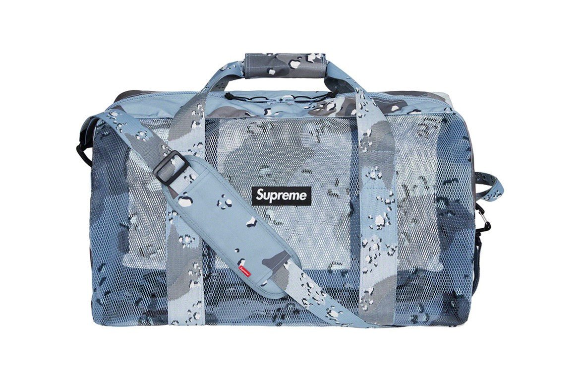Blue chocolate chip camo supreme bag Clearance